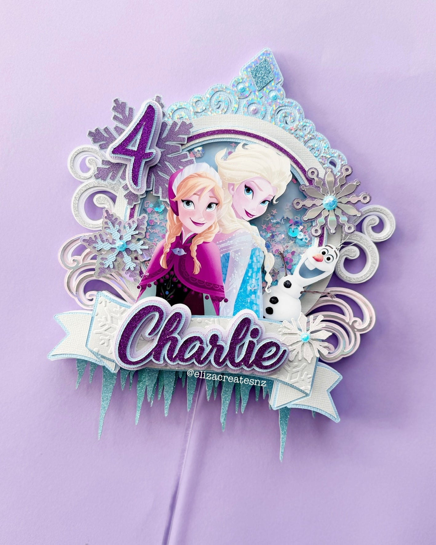 Frozen 1 Shaker Cake Topper