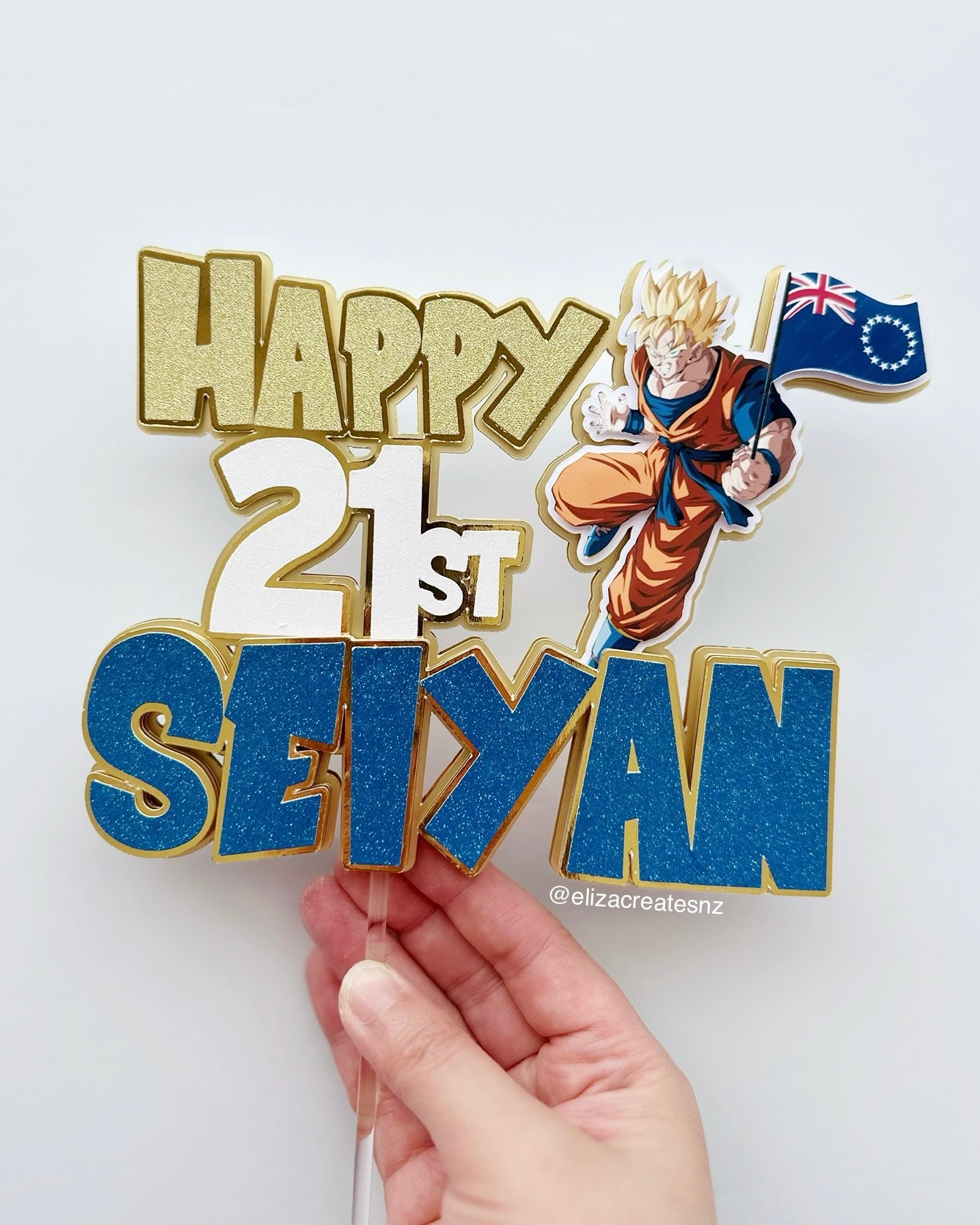 Birthday Cake Topper with Image