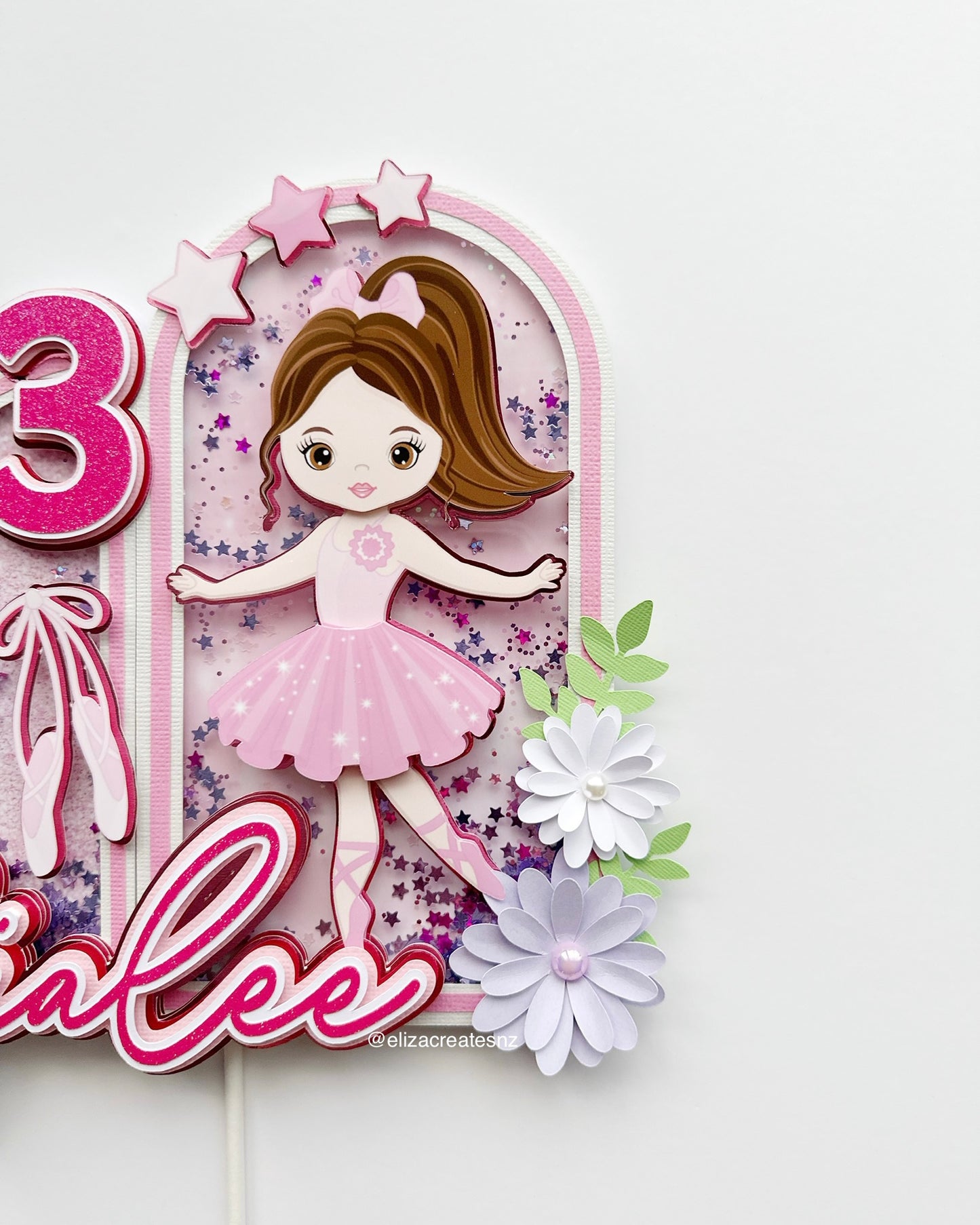 Ballerina Shaker Cake Topper