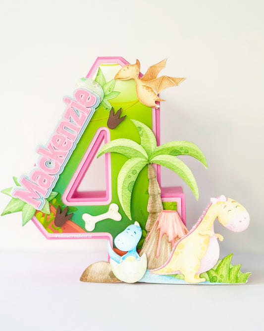 Girl Dinosaur 3D Standee